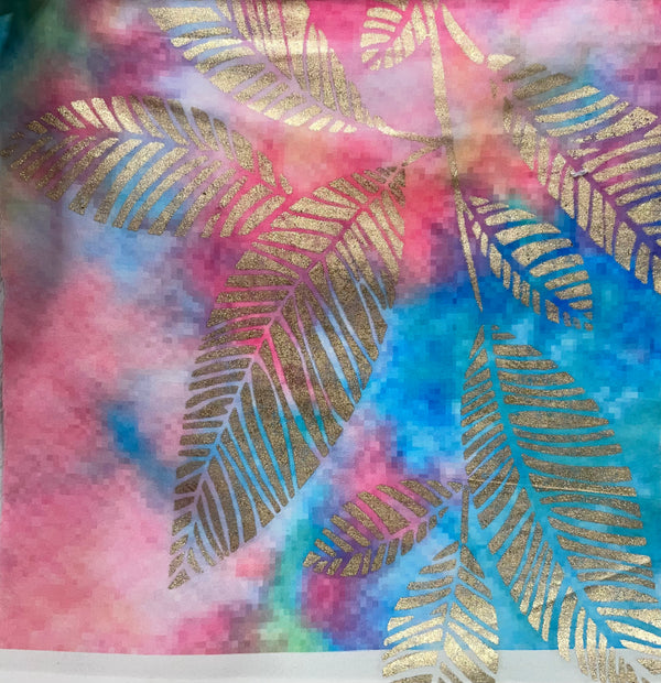 Silk Crepe With Foil print