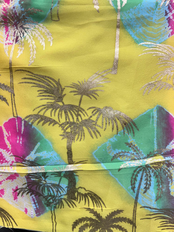 Silk Crepe With Foil print