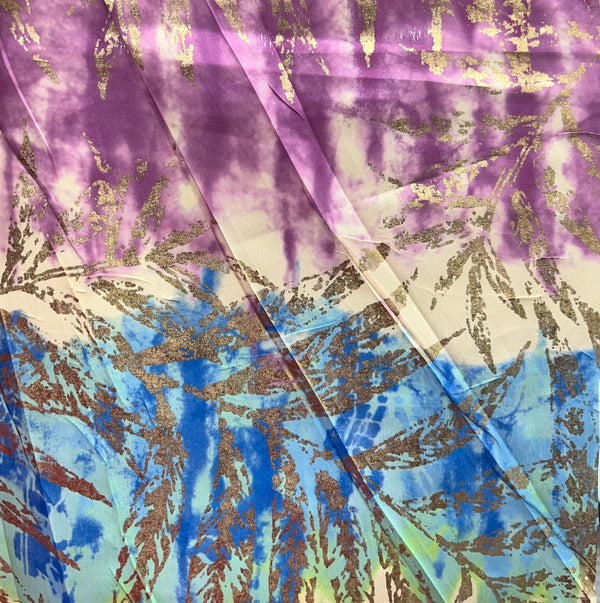 Micro Crepe With Foil print